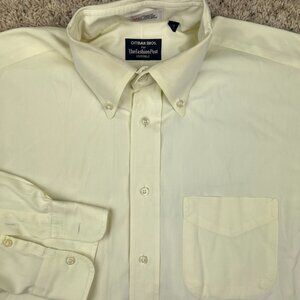 Gitman Bros For Fashion Post Louisville Button Up Shirt 16 33 Solid Pale Yellow